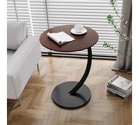 Table d'appoint en forme de C, petite table basse, plateau TV pour manger, se glisse sous le canapé pour les petits espaces