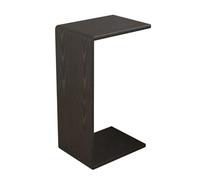 Table d'appoint en Forme de C Petite Table d'appoint for canapé Peu encombrante Prête à l'emploi Se Place sous canapé for Salon Bureau Chambre à Coucher(Black,Wide 30cm/12in)