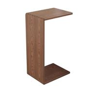 Table d'appoint en Forme de C Petite Table d'appoint for canapé Peu encombrante Prête à l'emploi Se Place sous canapé for Salon Bureau Chambre à Coucher(Brown,Wide 30cm/12in)