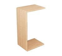 Table d'appoint en Forme de C Petite Table d'appoint for canapé Peu encombrante Prête à l'emploi Se Place sous canapé for Salon Bureau Chambre à Coucher(Beige,Wide 25cm/10in)