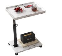 Table D'Appoint en Forme De C Pivotant à 360° Mobile et RéGlable en Hauteur - Petite Table De Chevet pour Chambre à Coucher, Salon, Bureau (C)