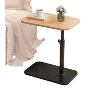Table d'appoint en forme de C, plateau de salle de bain rotatif à 360 degrés, petite table d'appoint pour salon, table de canapé pour chambre à coucher, table d'appoint pour bureau, bureau