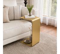 Table D'appoint En Forme De C Pour Canapé, Table Latérale En Métal Peu Encombrante, Table Noire Moderne Pour Salon, Chambre Et Petits Espaces, 30 Cm L X 55 Cm H Gold 30*30*52cm/11.8*11.8*20.5in
