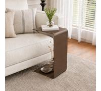 Table D'appoint En Forme De C Pour Canapé, Table Latérale En Métal Peu Encombrante, Table Noire Moderne Pour Salon, Chambre Et Petits Espaces, 30 Cm L X 55 Cm H Bronze 30*30*52cm/11.8*11.8*20.5in