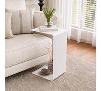 Table D'appoint En Forme De C Pour Canapé, Table Latérale En Métal Peu Encombrante, Table Noire Moderne Pour Salon, Chambre Et Petits Espaces, 30 Cm L X 55 Cm H White 30*30*55cm/11.8*11.8*21.7in