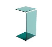 Table d'appoint en forme de C pour salon et chambre à coucher Petite table basse avec dessus en acrylique Parfaite pour une utilisation au bureau et table d'appoint