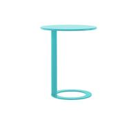 Table d'appoint en forme de C - Table basse ronde moderne avec cadre en métal pour salon ou table de chevet, parfaite pour les petits espaces, design élégant