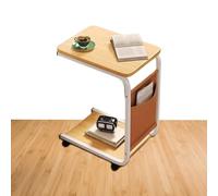 Table d'appoint en forme de C - Table d'appoint pour canapé à 2 niveaux - Table d'appoint pliable en B - Unité de support à bras - Placement facile - Accessoires de pièce - Tables basses pour chambre