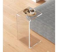 Table D'appoint en Forme De U et C pour Canapé - Stand De Nuit Moderne (Transparent, 30 * 30 * 55cm)