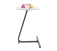 Table d'appoint en forme de Z Table de chevet stable avec plateau de | Étagère ouverte pour livres et magazines, convient pour les espaces de vie compacts