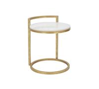 Generique Table d'appoint «Alma» en marbre 50 cm Or