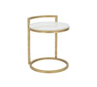Table d'Appoint en Marbre "Alma" 50cm Or
