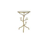 Table d'Appoint en Marbre "Birds" 60cm Or
