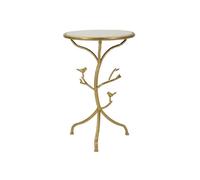 Table d'Appoint en Marbre "Birds" 60cm Or