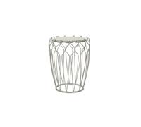 Table d'Appoint en Marbre "Hook" 61cm Argent