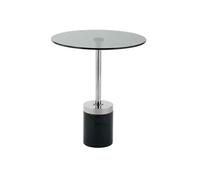 Table d'Appoint en Marbre "Lana" 53cm Gris & Noir