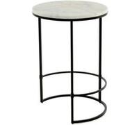 Table d'Appoint en Marbre "Louis" 64cm Blanc Blanc G