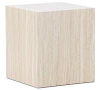 Table d'Appoint Effet Travertin "York" 45cm Beige