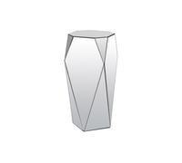 Table d'appoint en MDF et miroir - Coloris : Argent - SIGRID