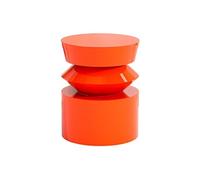 Vente-unique - Table d'appoint en MDF - Orange laqué - NIDIMA