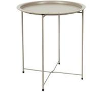 Table d'appoint en métal beige avec plateau amovible - SELENA - ALTOBUY Beige