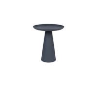 Table d'appoint en métal bleu, léger 4 kg, design minimaliste - White Label, Ringar - 40x40x46 cm