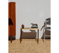 Table d'appoint en métal et verre n°1287