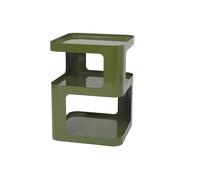 Vente-unique - Table d'appoint Adzor - métal kaki 40x40 | Métal résistant et facile d'entretien