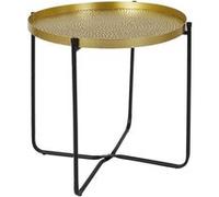Home deco factory Table d'appoint Alia métal martelé 50 cm Or G
