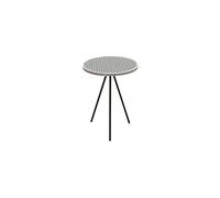 Table d'appoint en métal noir et blanc, structure en fer, minimaliste - Chehoma, Mosaic - 38x38x50 cm