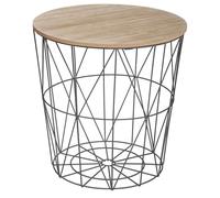 Table d'appoint en métal Noir Kumi Ø40 cm, 40x41