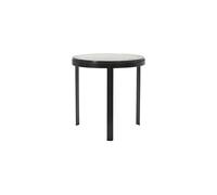 Table d'appoint en métal noir, plateau verre 3 cm, 3 pieds, minimaliste - House Doctor, Smoke - 3x50x50 cm