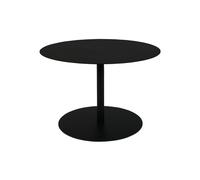 Table d'appoint en métal noir, ronde, pied droit - Zuiver, Snow - Ø60 cm, H40 cm