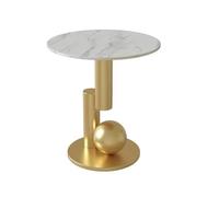 Table D'appoint En Métal Pour Le Salon, D'angle Décorative, Adaptée à La Maison, à La Salle à Manger, Au Salon, Fabriquée à La Main, Table D'appoint De Canapé De Sty Gold on white 50*55cm/19.7*21.7in