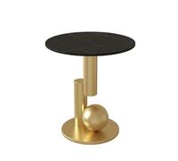 Table D'appoint En Métal Pour Le Salon, D'angle Décorative, Adaptée à La Maison, à La Salle à Manger, Au Salon, Fabriquée à La Main, Table D'appoint De Canapé D Gold on black gold 40*55cm/15.7*21.7in