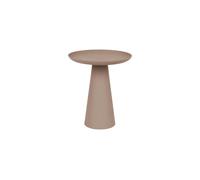 Table d'appoint en métal rose, plateau rond, légère, 4 kg - White Label, Ringar - Ø40x46 cm