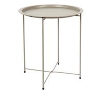 Home Deco Factory Table d'appoint Sienna en métal H50 x L47 x P47 cm Beige