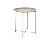 Home Deco Factory Table d'appoint Sienna en métal H50 x L47 x P47 cm Beige