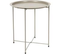 Home Deco Factory Table d'appoint Sienna en métal H50 x L47 x P47 cm Beige