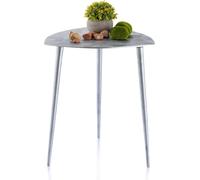 Table d'appoint en métal Table décorative Alster 40cm triangulaire aluminium argenté