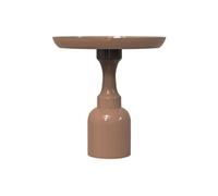 Vente-unique - Table d'appoint en métal - Taupe Brillant - KYRESA