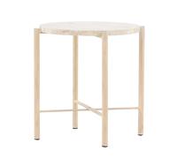 Table d'Appoint en Pierre "Sandhamn" 40cm Beige