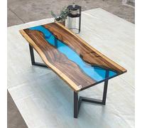 Table d'appoint en résine époxy Table basse faite main 120x60cm