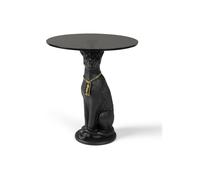 Table d'appoint en résine noire - Bold Monkey, Panther - 40x40x45 cm
