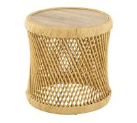 Table d'Appoint en Rotin "Cylindre" 50cm Naturel