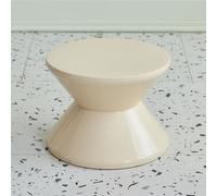 Table d'appoint en sablier, Pouf Rond, Table d'appoint, Tabouret à Chaussures Industriel Moderne for Salon, Petits espaces, Appartement(White,23.5cm)