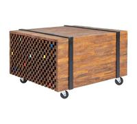 Table D'appoint En Teck 60 X 60 X 38 Cm Brun