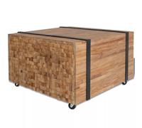 Table D'appoint En Teck 60 X 60 X 38 Cm Brun