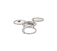 Table d'appoint en tube d'acier Coloris Chrome, Dim : L140 x P50 x H43 cm --