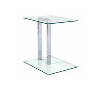 Table d'Appoint en Verre "Antilles" 50cm Transparent